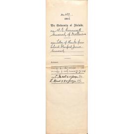 Letter of thanks from Leland Stanford Junior University