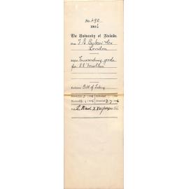 Forwarding goods per S S Mooltan