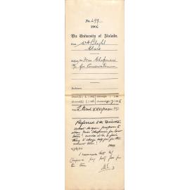 Miss Chapman's Account for Conservatorium