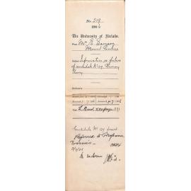 Information re failure of Candidate No 129 Primary Theory