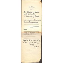 In regard to admission Ad eundem gradum