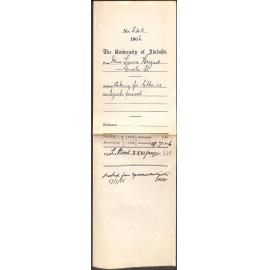 Asking for letter re Subjects Passed