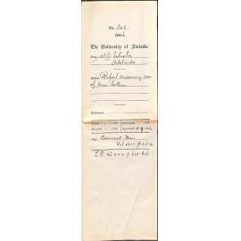 Report concerning case of Miss Collins