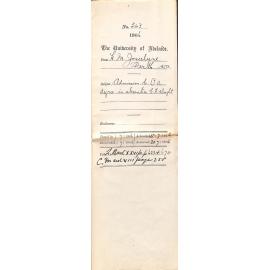 Admission to BA degree in absentia G H Wright