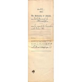 In regard to transaction with Queen and Company