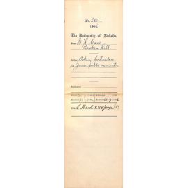 Asking particulars re Junior Public Examination