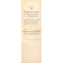 Thanking Council for admission ad eundem free and received Certificate