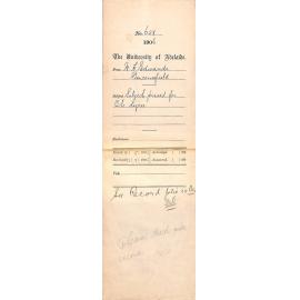 Subjects passed for BSc Degree