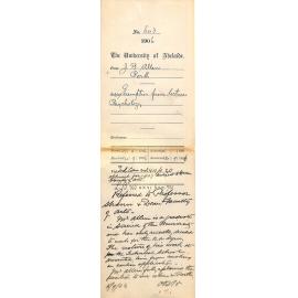 Exemption from lectures Psychology - Allen