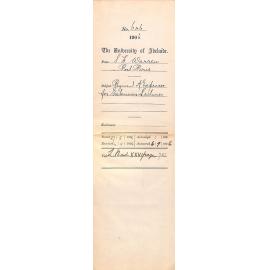 Payment of Expenses for Extension Lectures