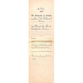 Request for Special Certificate Music