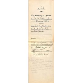 Student Rosalie Hooper has lost her credit slip for the examination and request for her to sit the higher division examination