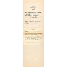 Regarding the formation of a centre for music examination at Riverton