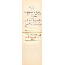 As representative of the University of Adelaide at the University of Aberdeen's anniversary and regarding changing his syllabus in 1907