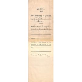 Requesting two more forms for the Junior Primary Exam and enquiring after passing subjects