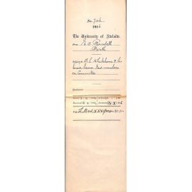 West Australian Centre new committee members - A L Whitehorn applying for Senior exam exemption