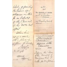 Exam paper details and requesting leave