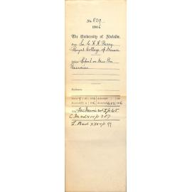 Reporting on student exercises for B Music degree