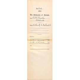 Authority to Matriculate