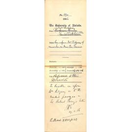 Can inform Mrs Ridgeway of remarks re Mus Bac Exercise