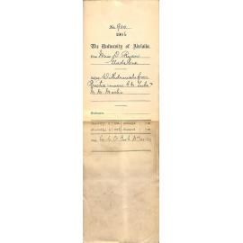 Withdrawals from Practice Music Glenwynd Maude Tribe and Mary Mabel Maslin