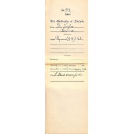 Payment £9-11-8 J Rubin