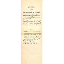 Permission to attend dissecting room long vacation