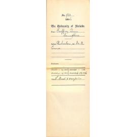 Particulars re M B Course