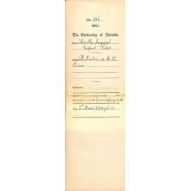 Particulars re M B Course 