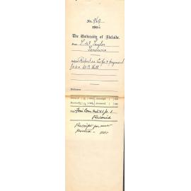 Report re Crops and Payment £8-5-0 W B Hill