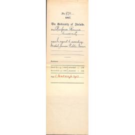 In regard to awarding Medal Junior Public Exam