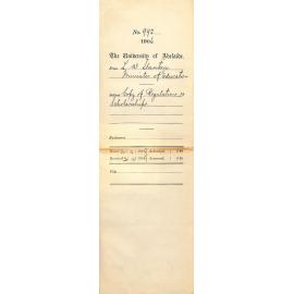 Copy of Regulations re Scholarship