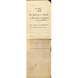 Agreement with Messrs Brinsmead and Sons Limited