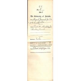 Receipt of payment to Mr Winkley £42