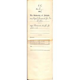 Received draft for £100-0-6