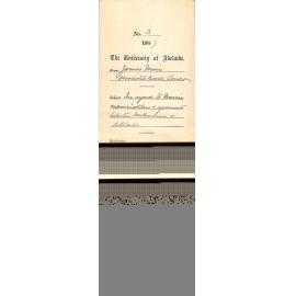 James Muir - Associated Board London - In regard to Music Examinations and agreement between Melbourne and Adelaide