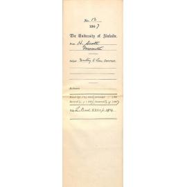 Hubert Scott - Moonta - Entry to Law Course