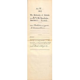 Mrs T M Deutscher - Murtoa Victoria - Particulars in regard to Conservatorium