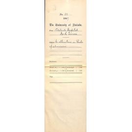 Adelaide Hospital - North Terrace - No alteration in Rules of Admission