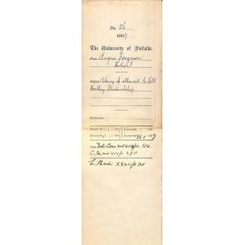 Angus Ferguson - Hobart - Asking if allowed to hold Hartley Studentship