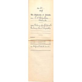 George Oliver Robertson - Adelaide - Asking for Certificates Banking and Commercial Geography