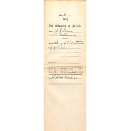 J H Dunn - Melbourne - Asking if F I C [Fellow of Institute of Chemistry] instituted and for particulars