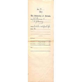 J Edwin Thomas and Arthur George Harvey - Auditors Certificate for 1906 Accounts
