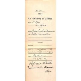 D Kerr - Semaphore - Wishes to act as Examiner in Public Examinations