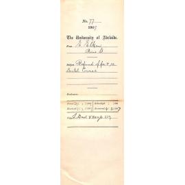 E Elkan - Pirie Street - Refund of fee and re Dental Course