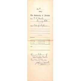 Victor G Martin - Stannary Hills - Order for Diploma