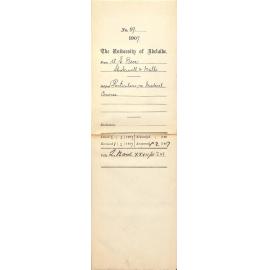 A E Boer - Stockwell and Mills - Particulars re Medical Course