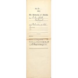 Donald Campbell - Millicent - Particulars re Arts Course