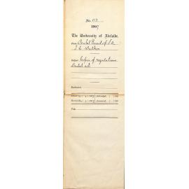 Thomas C Walker - Dental Board of South Australia - Copies of Regulations Dental Acts