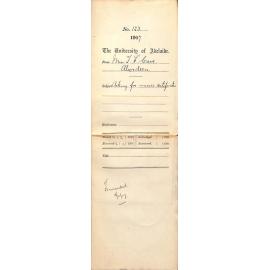 Miss Frances H Cave - Aberdeen - Asking for Music Certificates